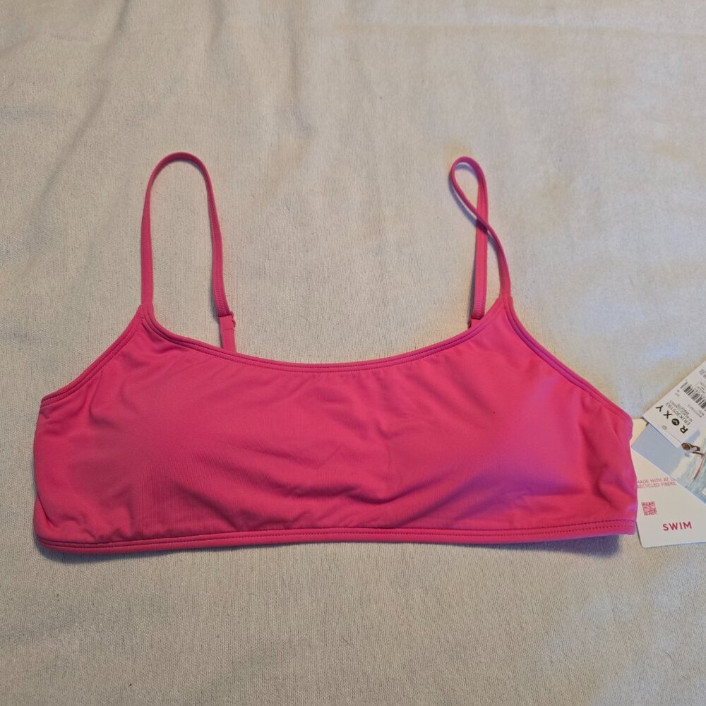 Roxy Women Pink Bandeau Bralette Bikini Top XL Extra Large NWT NEW Ladies Junior